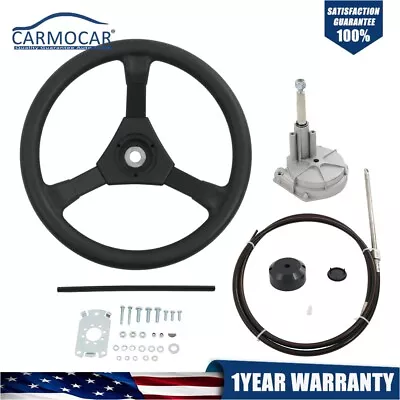 10 Feet Boat Rotary Steering System Outboard Kit SS13710 Marine With 13.5  Wheel • $129.97