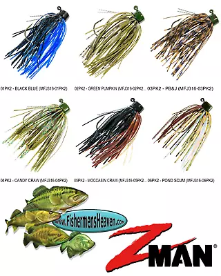 Z-MAN Jigs ShroomZ Skirted Micro Finesse 3/16oz (MFJ316) Any 6 Color Lures 2pk • $7.82