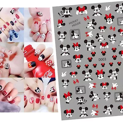 New Mickey Minnie Mouse Cartoon Mouse Nail Art Water Decals  • $3