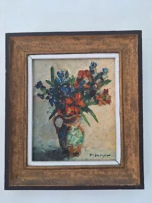 Painting Antique Hst Flowers Signed Painting Framed Old Painting Oil M Mayer • $265.94