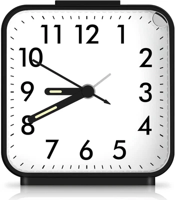 $28.80 • Buy AMIR Analog Alarm Clock, Silent Non Ticking Small Clock, Travel Alarm Clock With