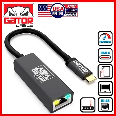 USB-C 3.1 Gigabit Ethernet LAN RJ45 1000Mbps Network Adapter For PC Mac Android • $13.99