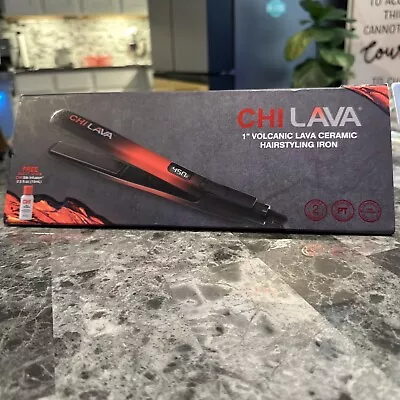 CHI Lava 1  Volcanic Ceramic Flat Iron Black/Red (GF8215) OPEN BOX • $69.95