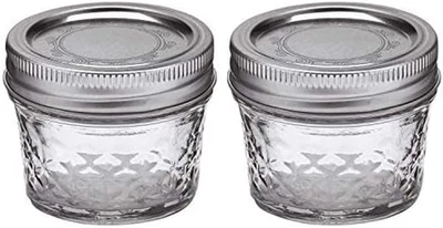 $12.30 • Buy Ball Mason 4Oz Quilted Jelly Jars With Lids And Bands, Set Of 2