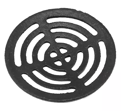 Black Cast Iron Drain Cover Round Gully Grid Man Hole Grate 5  6  7  8  9  11  • £10.95