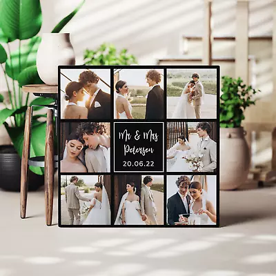 £20.59 • Buy Personalised Photo Canvas Print Wedding Gift Bride Framed A2 A3 A4 Ready To Hang