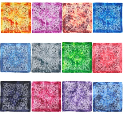 £3.95 • Buy Acid Wash Tie Dye Paisley Retro Vintage Style Cowboy Bandana/ Face Mask/Fashion