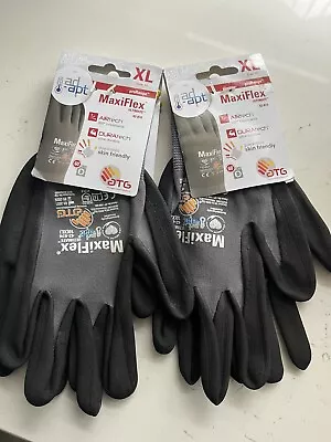 MaxiFlex 42874 Ultimate Airtech Work Hand Gloves - Black/Grey • £9