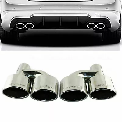  Pair Fit For Mercedes Benz AMG Exhaust Tips W212 E350 E400 C63 C300 C350 W204 • $127.99