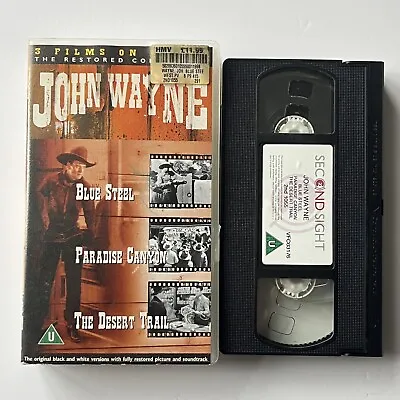 John Wayne : 3 Film VHS - Blue Steel / Paradise Canyon / The Desert Trail • $12.62