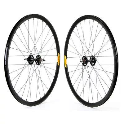 Velocity Deep V Track 700c Wheelset Black Fixed Gear Sealed Bearing 32H DT Swiss • $288.78