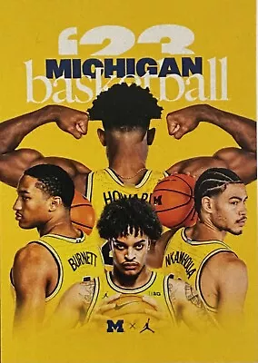 2023-2024 MICHIGAN WOLVERINES Schedule College Basketball Sked HOME GAMES • $1.45