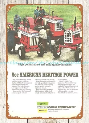 1970 White A4T Oliver Moline Heritage Tractor Country Farm House Metal Tin Sign • $18.96