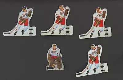 1960's Vintage Coleco Table Hockey Metal Players Detroit Lot (5)   *8295 • $32.68