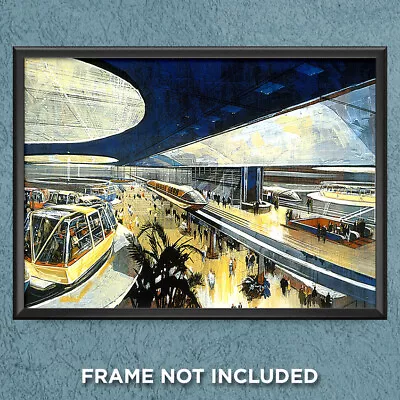 Epcot PeopleMover Concept Poster Print WedWay WED Monorail Mark Disney Art 3771 • $29.95