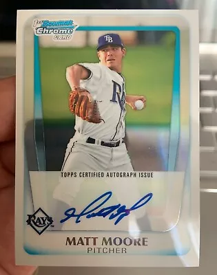 2011 Bowman Chrome Matt Moore 1st Bowman Chrome Refractor Auto 24/500 • $12