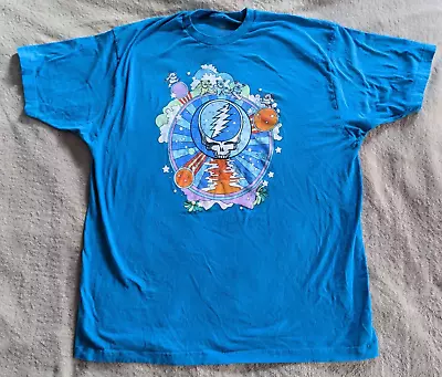 THE GRATEFUL DEAD Steal Your Face Skull Bears T-Shirt ADULT 2XL XXL Blue • $34.99