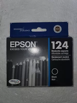 Epson 124 Black Ink Cartridge GENUINE Sealed Box  Best Before Date Of 10/2016 US • $9.99