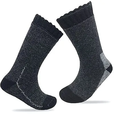 Mens Thermal Socks Merino Wool 2.4 TOG Warm Thick Hiking Bed Socks Size 6-11 • £7.60
