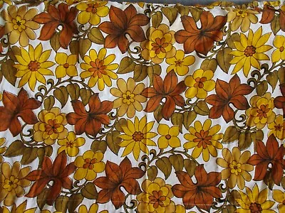 £29.99 • Buy VINTAGE 70s FLORAL CURTAINS PAIR