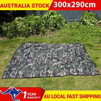 Waterproof Army Camo Tent Tarp Sheet Canopy Awning Rain Cover Outdoor (3 X 2.9m) • $22.89