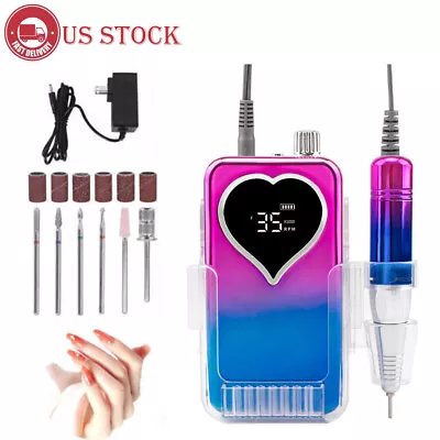 35000RPM Rechargeable Electric Nail Drill Machine Manicure Portable Nail Files. • $63