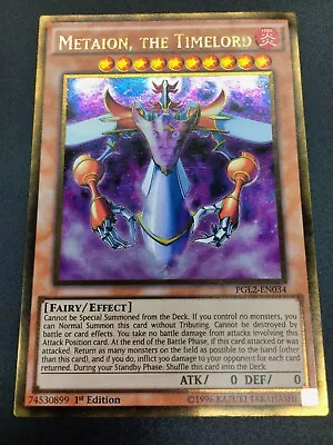 Yugioh 1st Edition Metaion The Timelord Gold Rare Holo PGL2-EN034 NM/M • $3