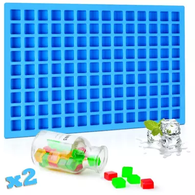 2Pcs 126 Cavities Mini Square Silicone Mold Hard Candy Chocolate Small Ice Molds • $11.98