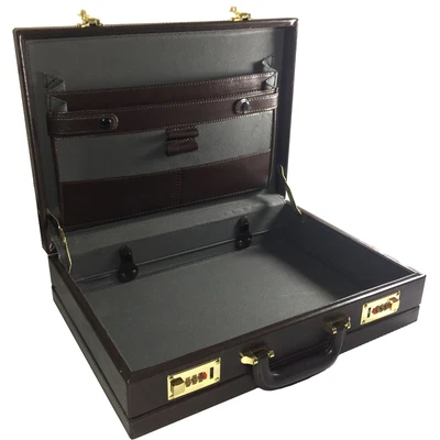 £26.95 • Buy Executive Expanding Faux Leather Briefcase Laptop Hand Luggage Brown Case Bag