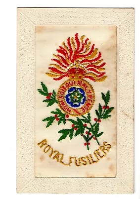 Military WW1. Royal Fusiliers. Embroidered Silk. • £12.99