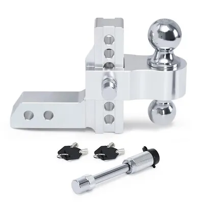 2  Receiver Adjustable Tow Hitch 6  Drop/Rise Dual Ball Mount Trailer 12500 LBS • $112