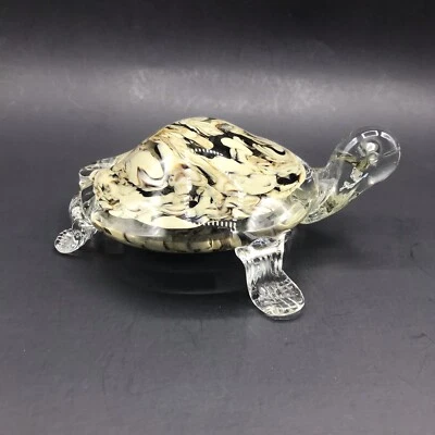 $19.95 • Buy Hand Blown Art Glass Turtle Paperweight Decor Figurine 6.5  