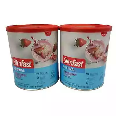 2x SlimFast Original Meal Replacement Shake Mix Strawberries & Cream 12.83 Oz  • $22.95
