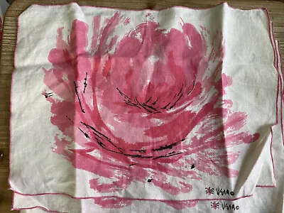 Pink Flowers Pink Border Signed Vera Neumann Placemats Set Of 4 Ladybug • $55