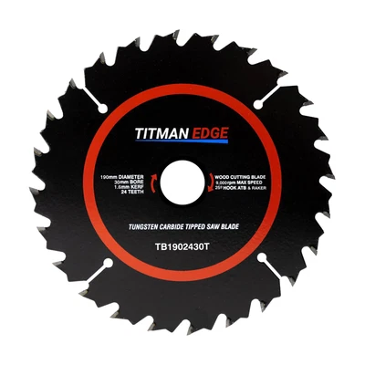 Titman Edge TCT Thin Kerf Saw Blade 190mm X 30mm X 24 Tooth - TB1902430T • £16.60