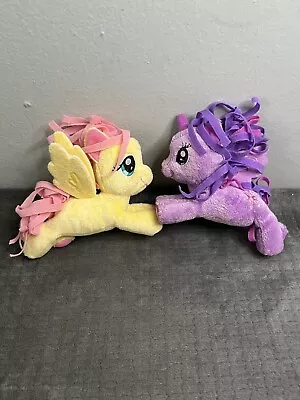 Shutterfly And Sparkle My Little Pony MLP Small Plush 6” Set Of 2 Pink & Purple • $9.99