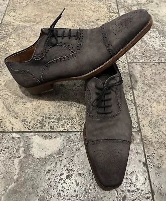 Magnanni Men’s Shoes 11 M Suede Cap Toe Gray • $40