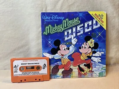 Vintage 1980’s Mickey Mouse Disco Read Along Book With Cassette Tape • $20.69