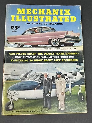 Mechanix Illustrated Magazine October 1955 President Eisenhower's New Plane • $8.88