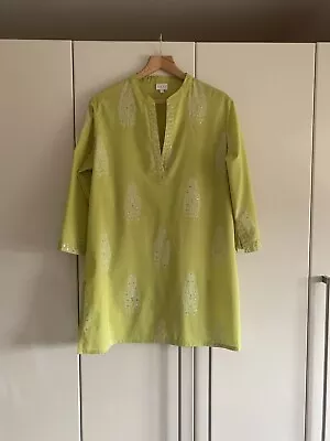 East Ladies Green 100% Cotton Tunic Top Size L • £14.99