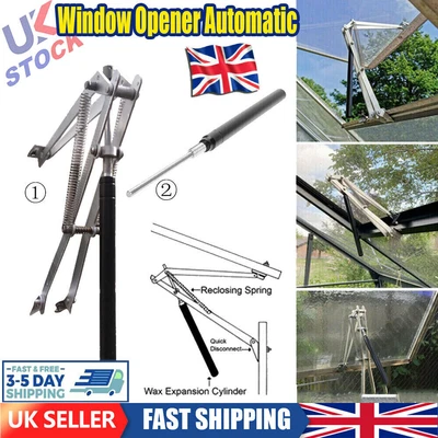 £9.95 • Buy For Greenhouse Auto Window Opener Solar Heat Sensitive Vent Roof Vent Opener