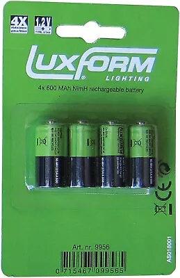 Luxform Lighting 4 X 2/3AA 600 MAH NimH 1.2V Rechargeable Battery Pack Of 4 • £6.99