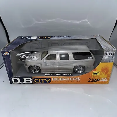 Jada Dub City Big Ballers 1:18 CHEVY CHEVROLET SUBURBAN W/ SP-6 CHOPPERS • $64.99