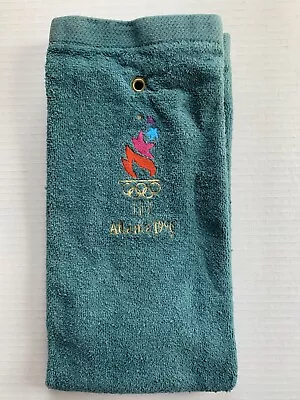 Vintage Atlanta 1996 Olympics Centennial Golf Towel Forest Green 100 Years • $12.95