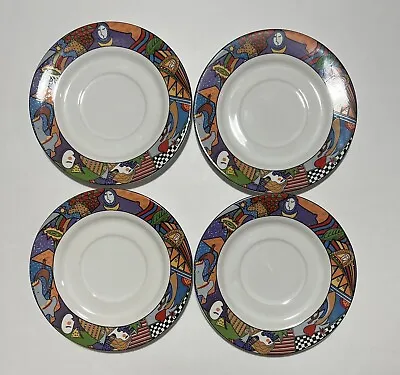 LOT OF 4X Vitromaster  Metropolitan 6 1/4” Salad Plate 1991 Stoneware • $29.99