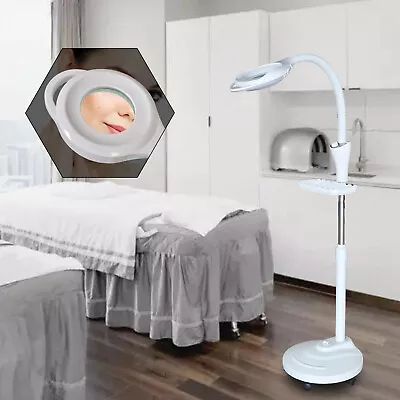 16XDiopter Floor Stand Rolling Magnifier LED Lamp Glass Magnifying Light Facial  • $42.75