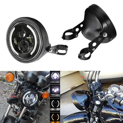 7  Led Headlight + Mount Housing Bracket For Yamaha Road Star Silverado XV1600 • $74.32