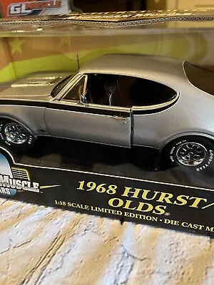 -NEW-  ERTL American Muscle 1968 Hurst/Olds 1:18 Scale Hobby Edition Silver. • $50