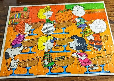 Vintage 1968 Milton Bradley Peanuts Puzzle #4382-3  100 Pc Complete • $9.95