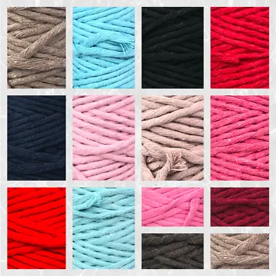 £1.60 • Buy 3.6-4mm SingleTwisted Pipping Cotton Cord  String Rope Craft Sewing Macrame DIY